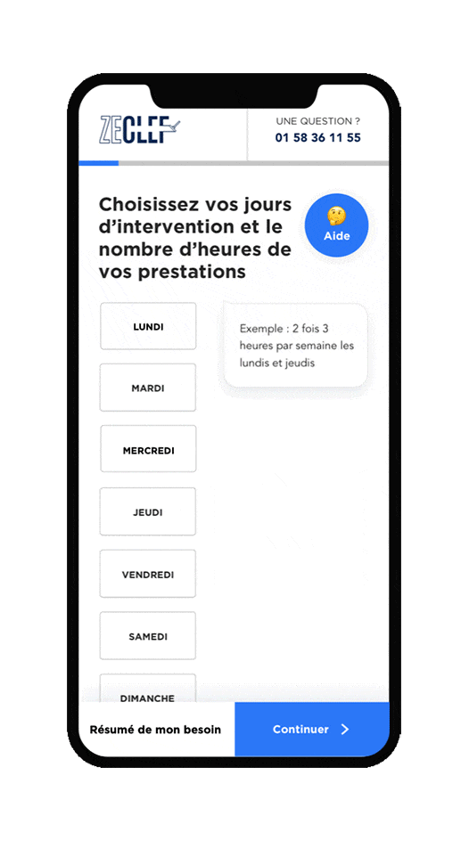 ZeClef — vue mobile
